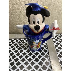 Mickey Mouse Graduation Coffee Tea Mug Cup & Plush Disney Congrats Grad 2010